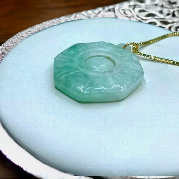 🌺Vintage Jade Pendent Necklace - Picture 9 of 12